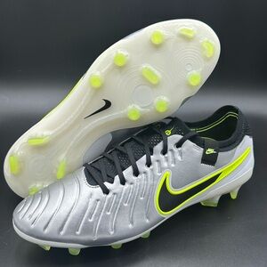 Nike Tiempo Legend 10 Elite FG Pro Soccer Cleats Silver Men’s HF8980-001